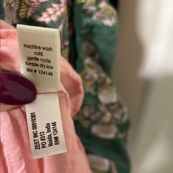 Pink Chicken Green and Gold V-Neck Mini Dress - Picture 10 of 11